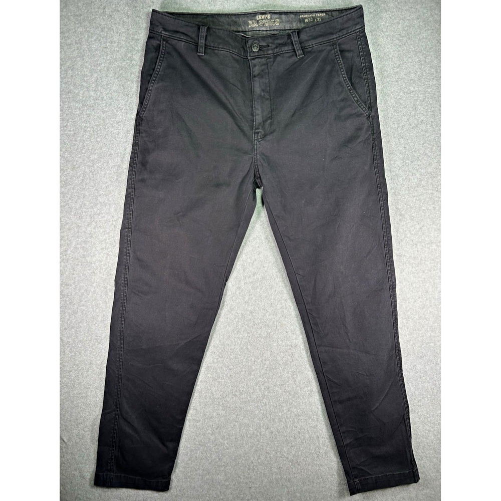 Levi's XX Chino Pants Men's 33W Black Standard Taper Cotton Twill Pockets